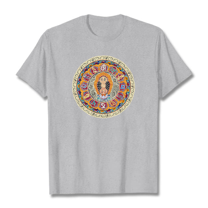 T-shirt en coton Buddha Stones Dorje Vajra Mandala Bouddha - Gris clair - 2XL - image 17