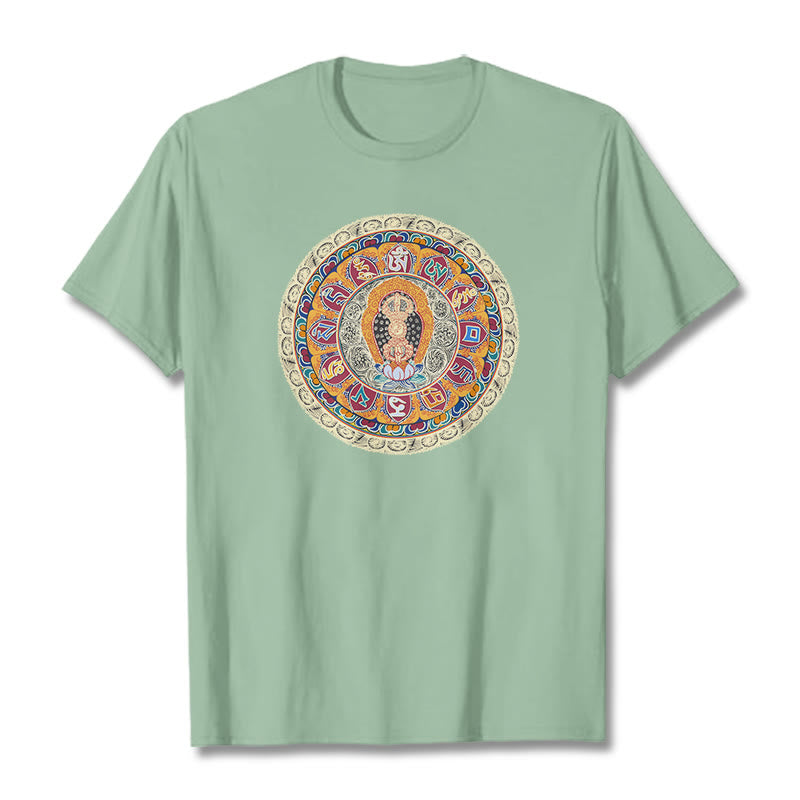 T-shirt en coton Buddha Stones Dorje Vajra Mandala Bouddha - Vert pâle - 2XL - image 13