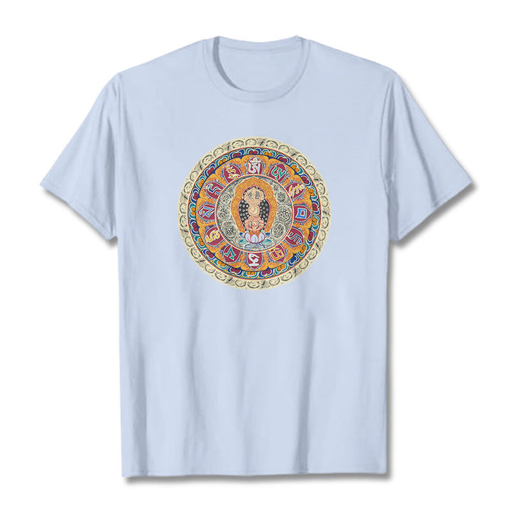 T-shirt en coton Buddha Stones Dorje Vajra Mandala Bouddha - Cyan clair - 2XL - image 9