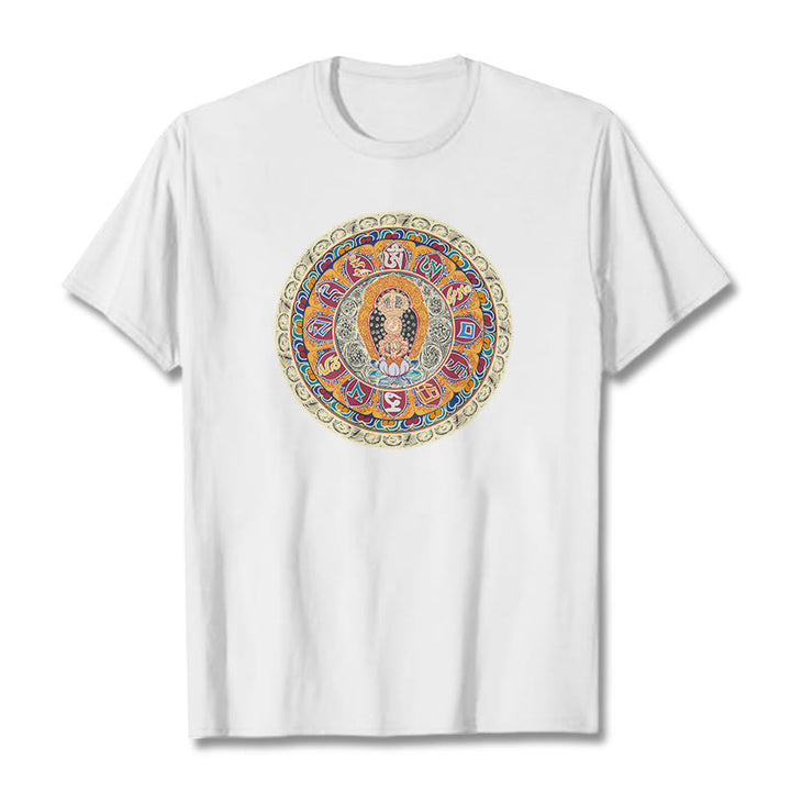 T-shirt en coton Buddha Stones Dorje Vajra Mandala Bouddha - Blanc - 2XL - image 11