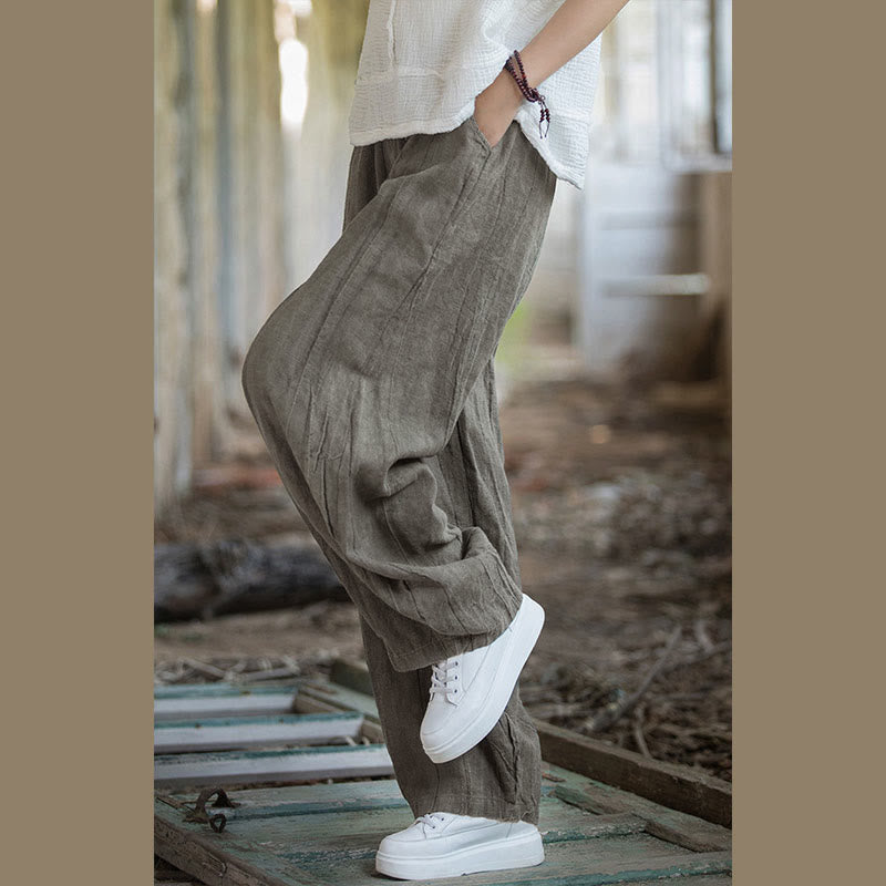 Pantalon sarouel rétro tie-dye Buddha Stones pour femme, pantalon de yoga décontracté avec poches
