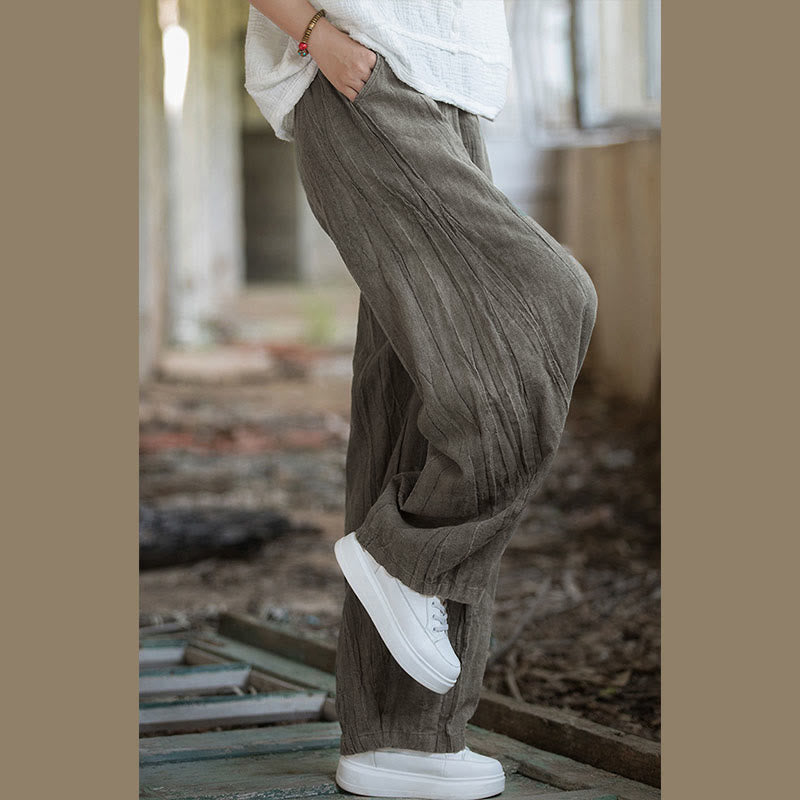 Pantalon sarouel rétro tie-dye Buddha Stones pour femme, pantalon de yoga décontracté avec poches
