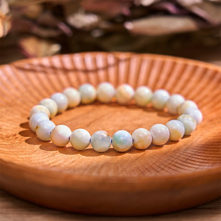 Bracelet de sérénité en pierre de Bouddha, cristaux variés, malachite, lazurite, lapis-lazuli et hémimorphite - Hémimorphite (Tour de poignet : 14-16 cm) - image 9