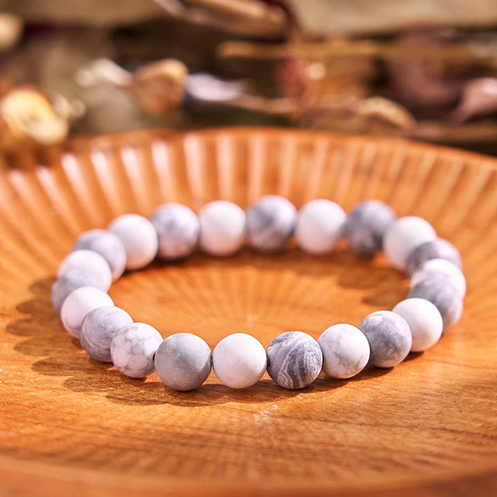 Bracelet de calme en pierre de Bouddha avec divers cristaux, malachite, lazurite et hémimorphite