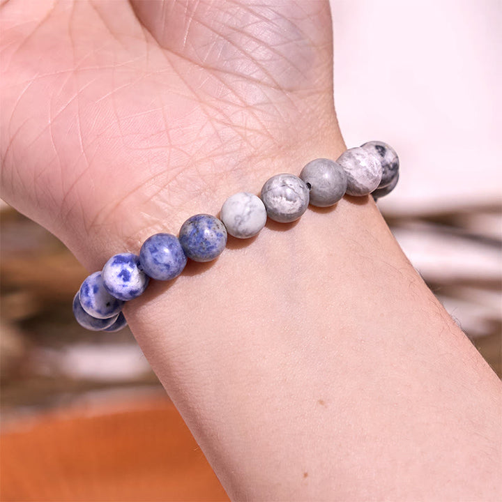 Bracelet de sérénité en pierre de Bouddha, cristaux variés, malachite, lazurite, lapis-lazuli et hémimorphite - image 22