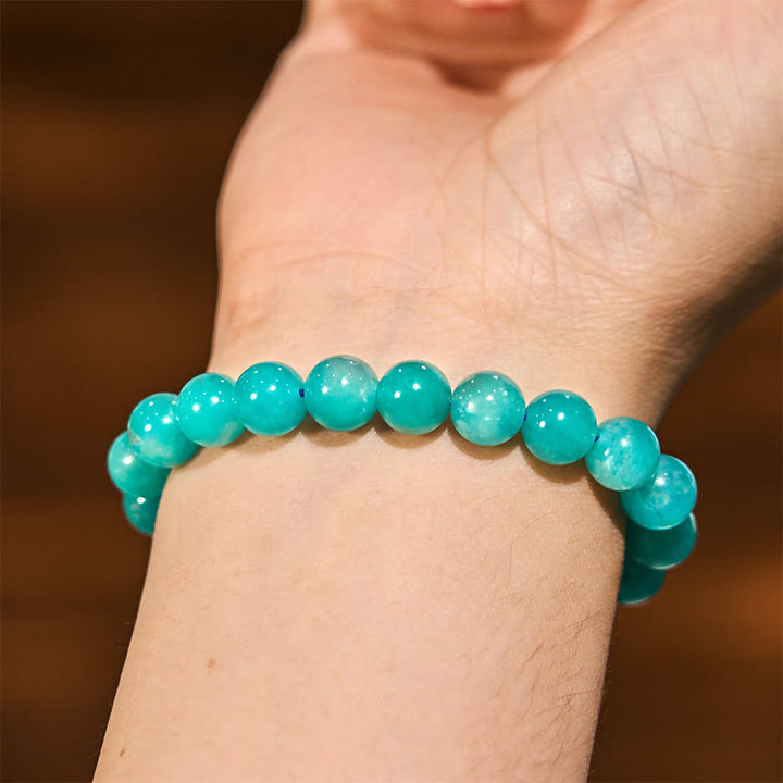 Bracelet de calme en pierre de Bouddha avec divers cristaux, malachite, lazurite et hémimorphite