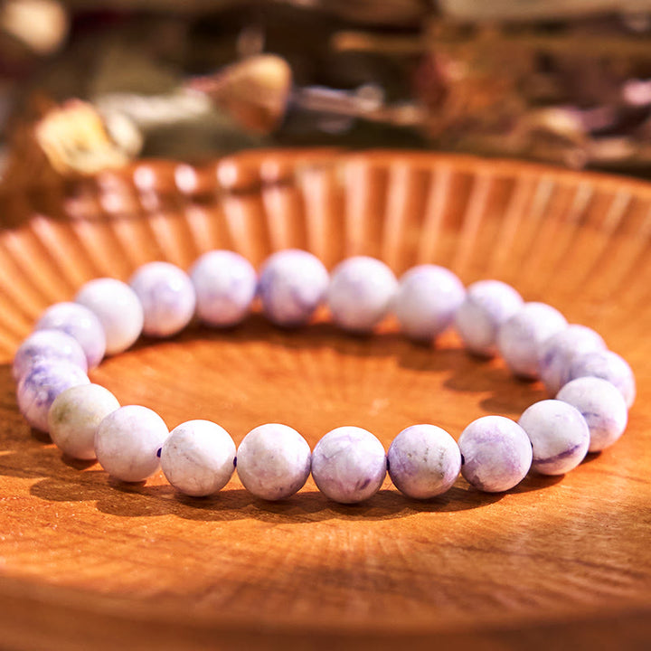Bracelet de sérénité en pierre de Bouddha, cristaux variés, malachite, lazurite, lapis-lazuli et hémimorphite - Sodalite légère (Tour de poignet : 14-16 cm) - image 36