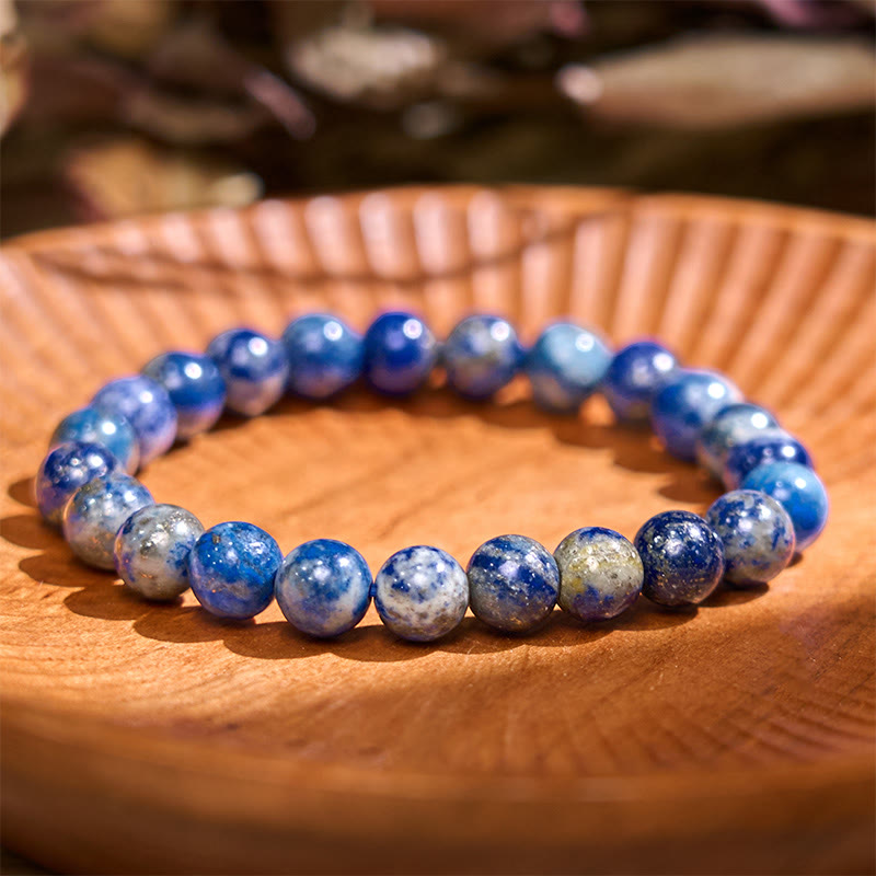 Bracelet de calme en pierre de Bouddha avec divers cristaux, malachite, lazurite et hémimorphite
