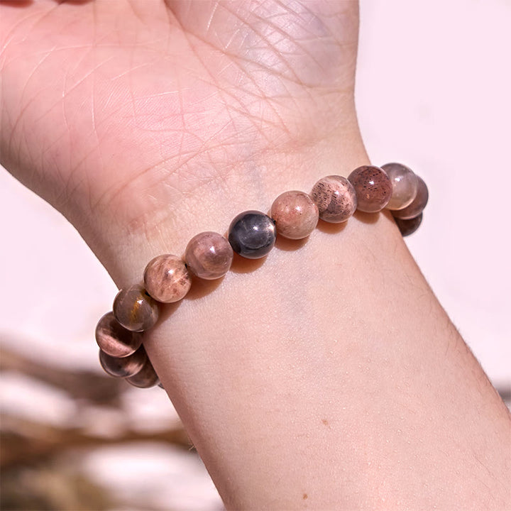 Bracelet de calme en pierre de Bouddha avec divers cristaux, malachite, lazurite et hémimorphite