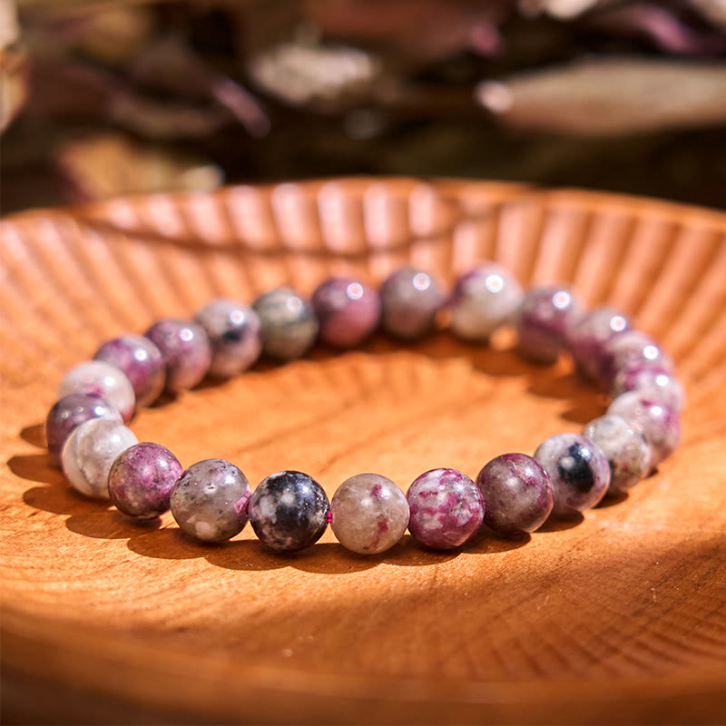 Bracelet de sérénité en pierre de Bouddha, cristaux variés, malachite, lazurite, lapis-lazuli et hémimorphite - Tourmaline Fleur de Prunier (Tour de poignet : 14-16 cm) - image 51