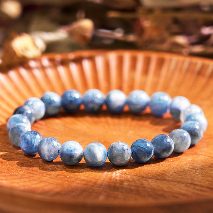 Bracelet de sérénité en pierre de Bouddha, cristaux variés, malachite, lazurite, lapis-lazuli et hémimorphite - Kyanite (Tour de poignet : 14-16 cm) - image 63