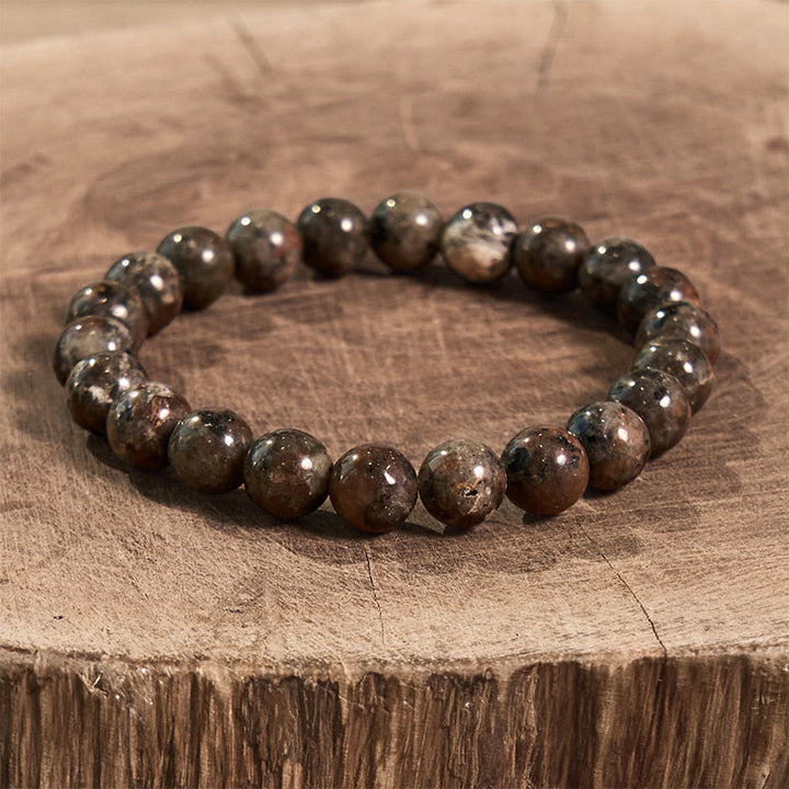 Bracelet de calme en pierre de Bouddha avec divers cristaux, malachite, lazurite et hémimorphite
