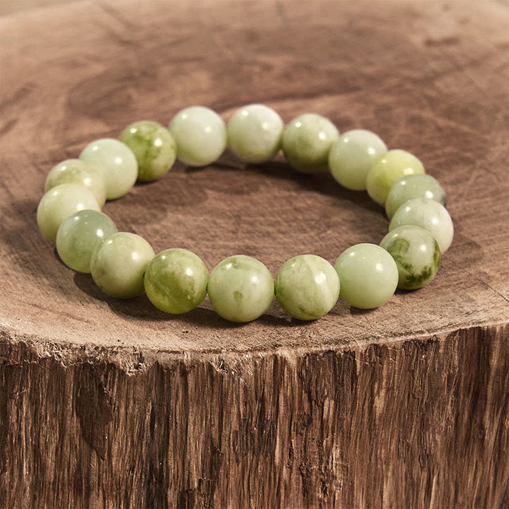 Bracelet de calme en pierre de Bouddha avec divers cristaux, malachite, lazurite et hémimorphite