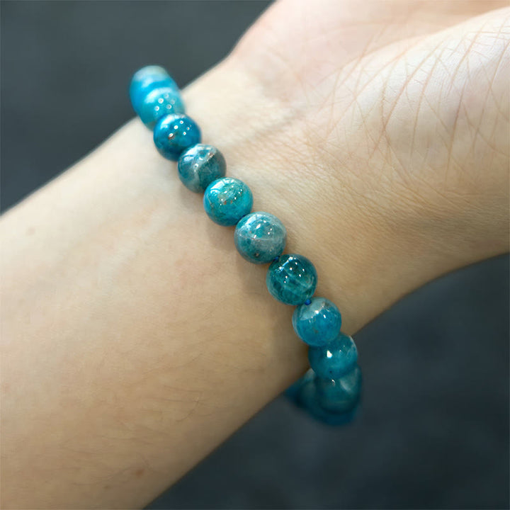 Bracelet de calme en pierre de Bouddha avec divers cristaux, malachite, lazurite et hémimorphite