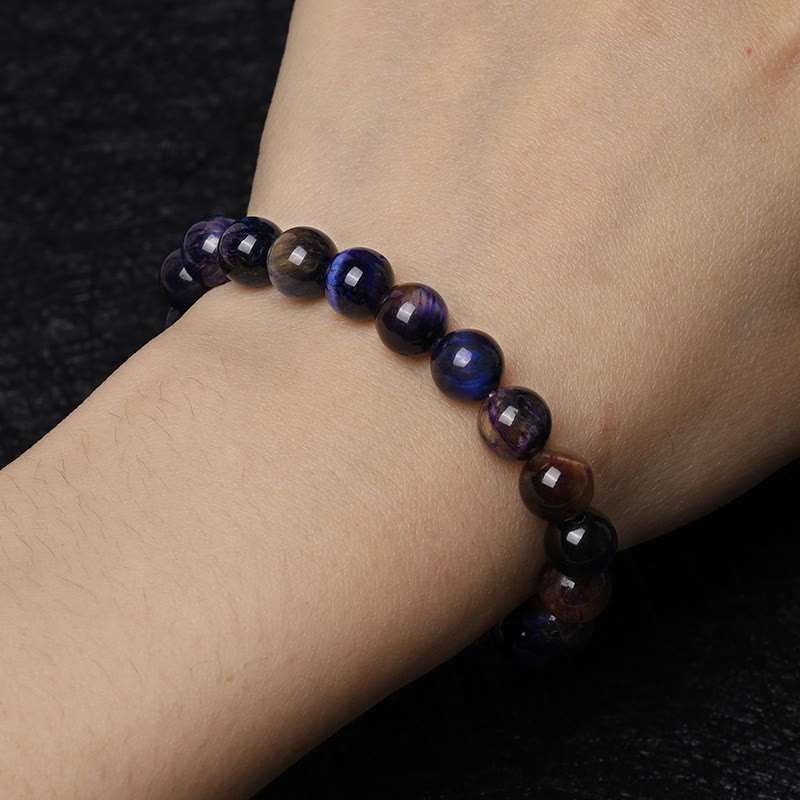 Bracelet de calme en pierre de Bouddha avec divers cristaux, malachite, lazurite et hémimorphite
