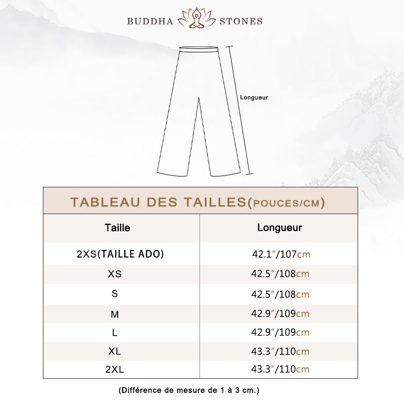 Ensemble de vêtements de pratique du Qigong, du Tai Chi et du Zen spirituel en coton et lin avec Buddha Stones et grue blanche - image 6