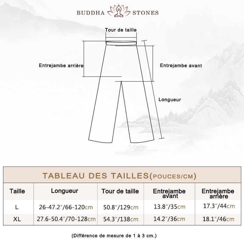 Ensemble de vêtements en coton et lin pour homme, 2 pièces, Buddha Stones en V, manches longues, haut et pantalon, méditation, zen, Tai Chi - image 7