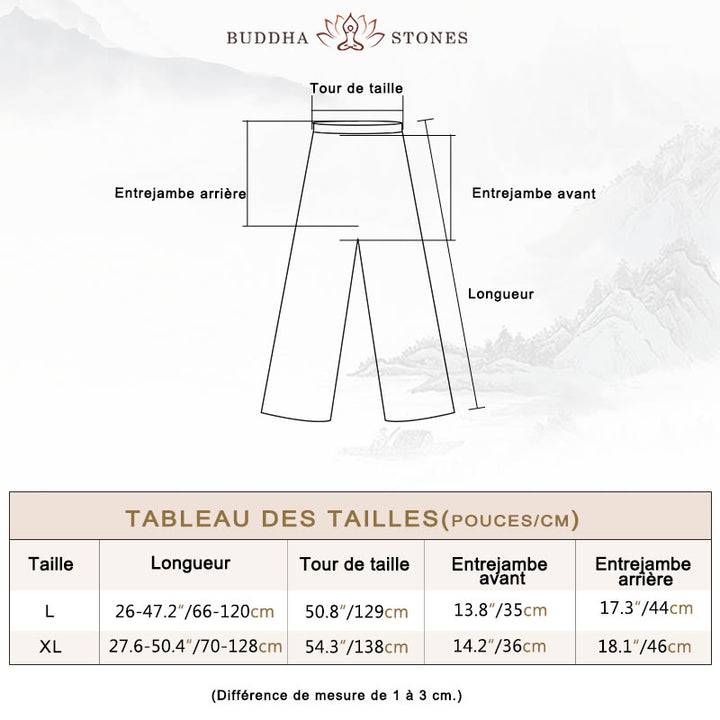 Ensemble de vêtements en coton et lin pour homme, 2 pièces, Buddha Stones en V, manches longues, haut et pantalon, méditation, zen, Tai Chi - image 7