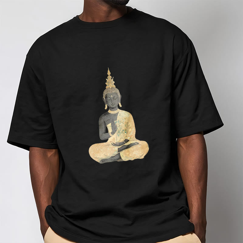 T-shirt en coton à motif Buddha Stones de Bouddha - image 12