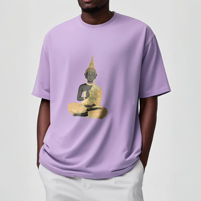 T-shirt en coton à motif Buddha Stones de Bouddha