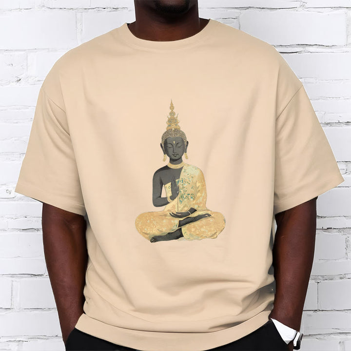 T-shirt en coton à motif Buddha Stones de Bouddha
