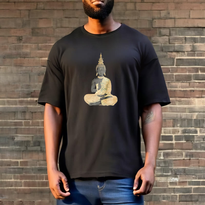 T-shirt en coton à motif Buddha Stones de Bouddha - image 12