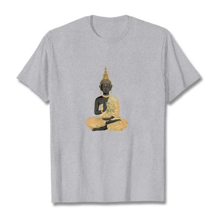 T-shirt en coton à motif Buddha Stones de Bouddha - Gris clair - 2XL - image 15
