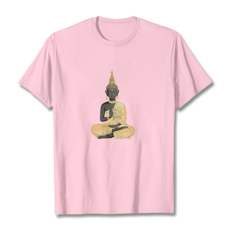 T-shirt en coton à motif Buddha Stones de Bouddha - Rose clair - 2XL - image 18