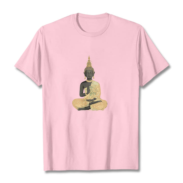T-shirt en coton à motif Buddha Stones de Bouddha - Rose clair - 2XL - image 18