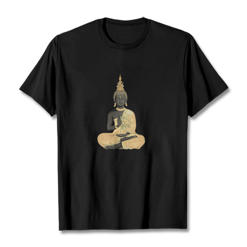 T-shirt en coton à motif Buddha Stones de Bouddha - Noir - 2XL - image 10