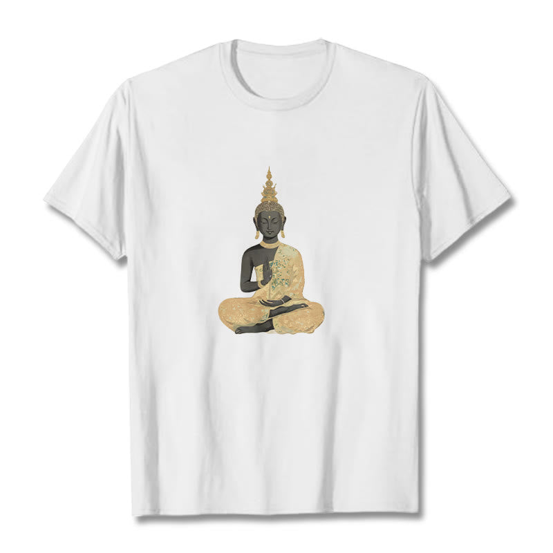 T-shirt en coton à motif Buddha Stones de Bouddha - Blanc - 2XL - image 5
