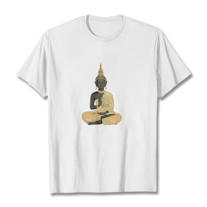 T-shirt en coton à motif Buddha Stones de Bouddha - Blanc - 2XL - image 5