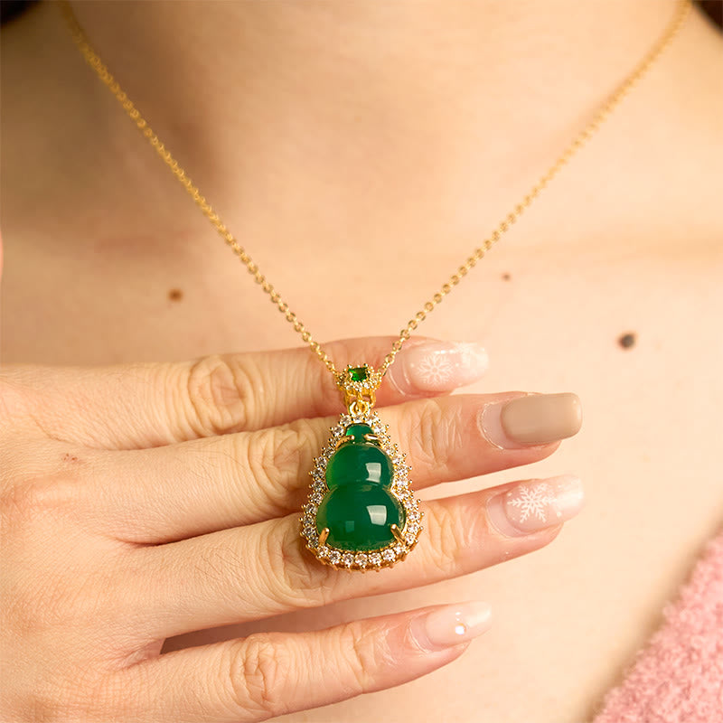 Pendentif en calcédoine verte Buddha Stones