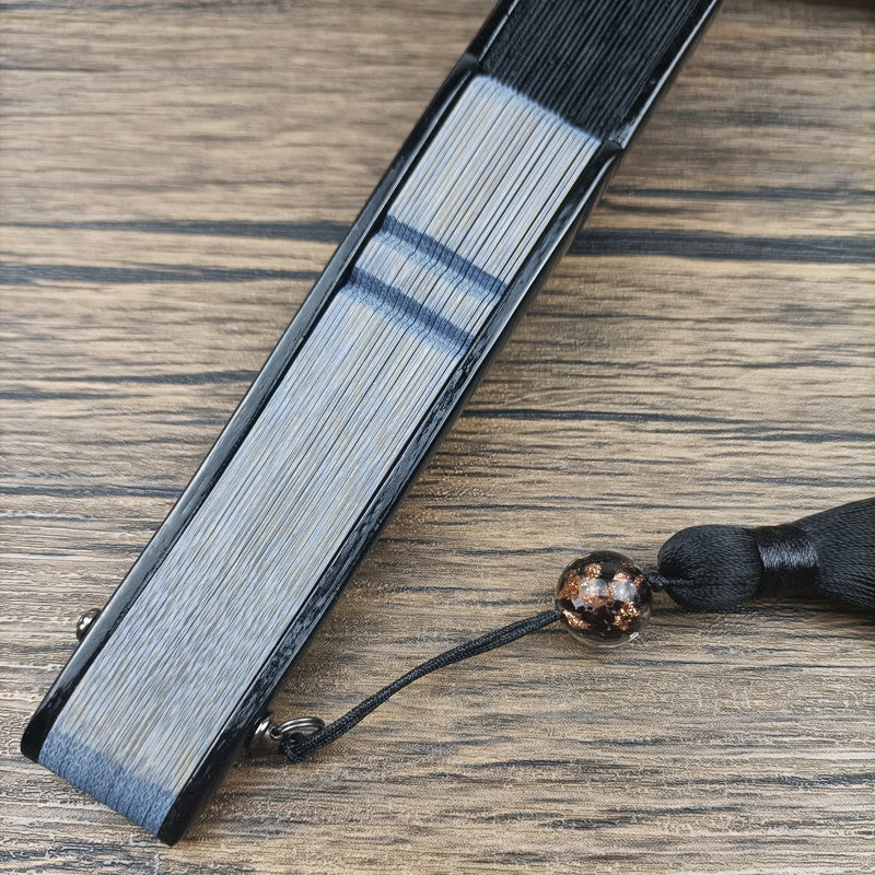 Éventail pliable à main en bambou Buddha Stones rétro