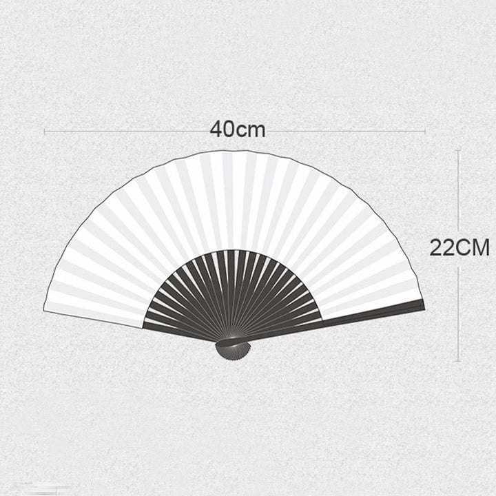 Éventail pliable à main en bambou Buddha Stones rétro