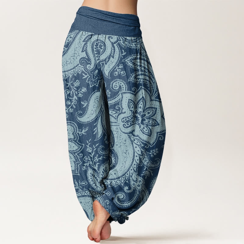 Pantalon sarouel à taille élastique pour femme avec motifs cachemire et Buddha Stones - image 2