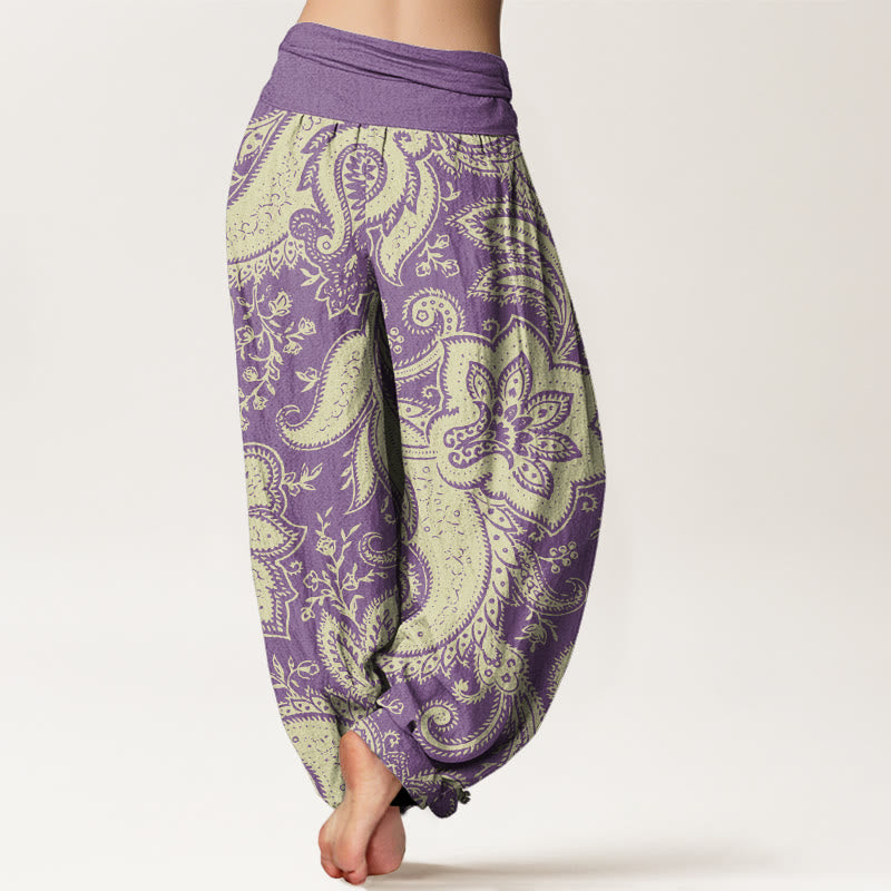 Pantalon sarouel à taille élastique pour femme avec motifs cachemire et Buddha Stones - image 7