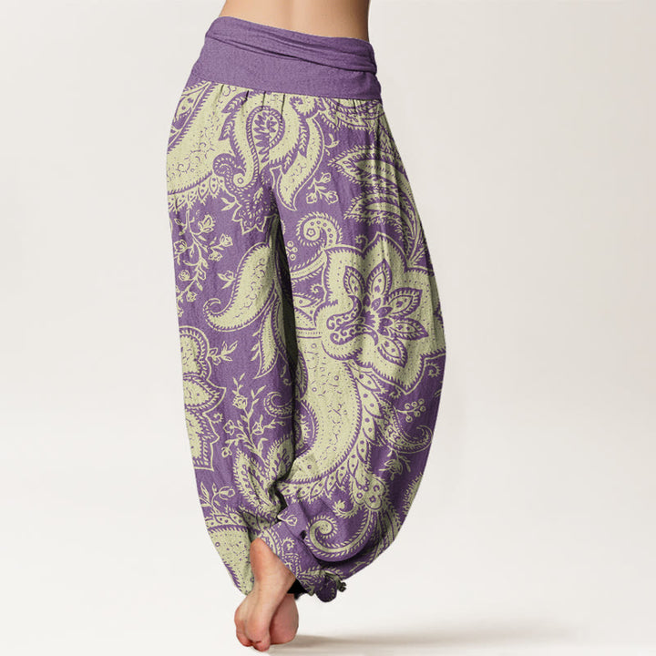 Pantalon sarouel à taille élastique pour femme avec motifs cachemire et Buddha Stones - image 7