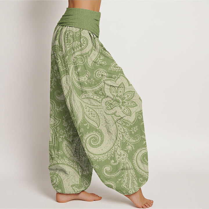 Pantalon sarouel à taille élastique pour femme avec motifs cachemire et Buddha Stones - image 9