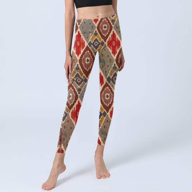 Pantalon de yoga pour femme avec leggings de sport à imprimé carreaux Buddha Stones - image 6