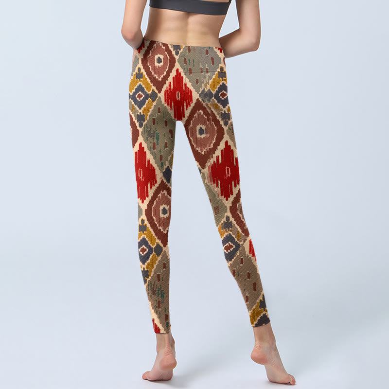 Pantalon de yoga pour femme avec leggings de sport à imprimé carreaux Buddha Stones - image 7