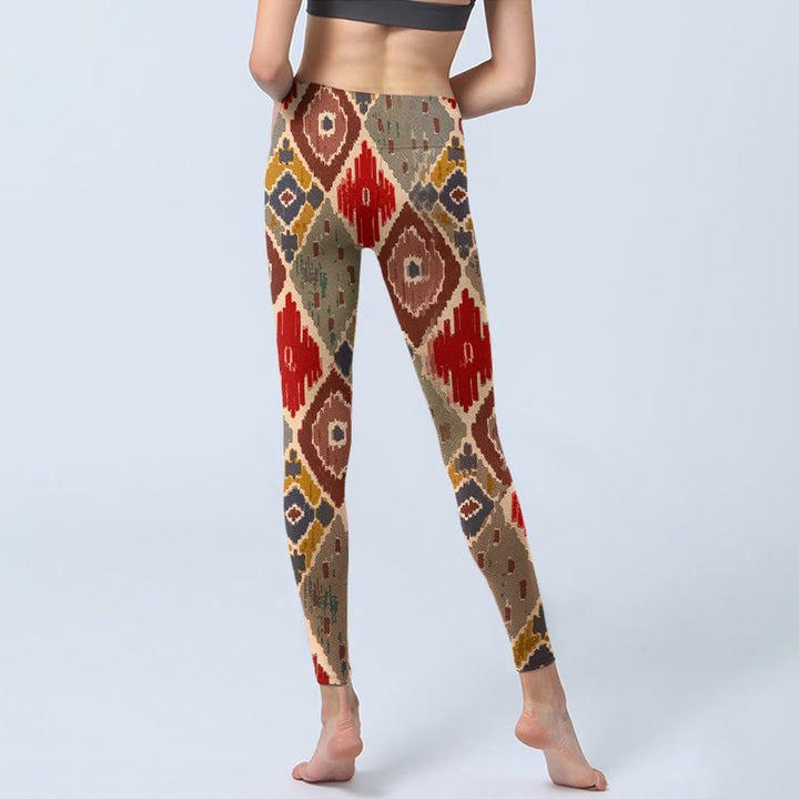 Pantalon de yoga pour femme avec leggings de sport à imprimé carreaux Buddha Stones - image 7