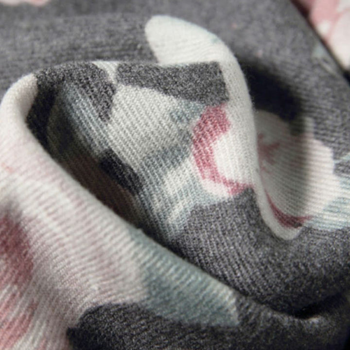 Écharpe de voyage confortable en forme de châle tibétain Buddha Stones et roses de jardin pour l'automne et l'hiver - image 21