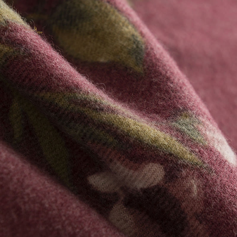 Écharpe de voyage confortable en forme de châle tibétain Buddha Stones et roses de jardin pour l'automne et l'hiver - image 7