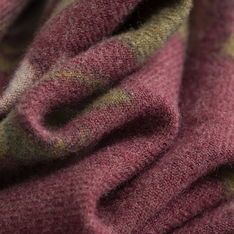 Écharpe de voyage confortable en forme de châle tibétain Buddha Stones et roses de jardin pour l'automne et l'hiver - image 9