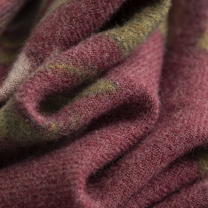 Écharpe de voyage confortable en forme de châle tibétain Buddha Stones et roses de jardin pour l'automne et l'hiver - image 9