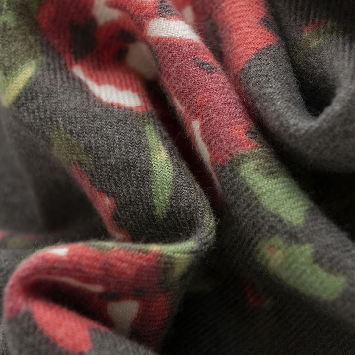 Écharpe enveloppante confortable pour l'automne et l'hiver Buddha Stones et fleurs de roses tibétaines  - image 14