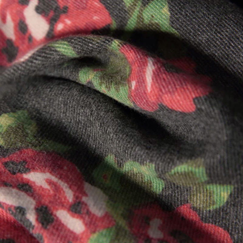 Écharpe enveloppante confortable pour l'automne et l'hiver Buddha Stones et fleurs de roses tibétaines  - image 18