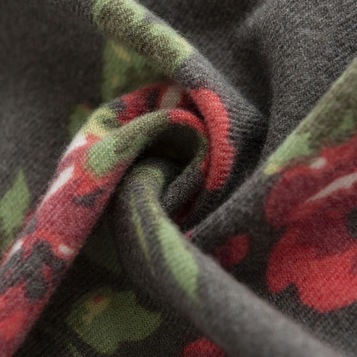 Écharpe enveloppante confortable pour l'automne et l'hiver Buddha Stones et fleurs de roses tibétaines  - image 15