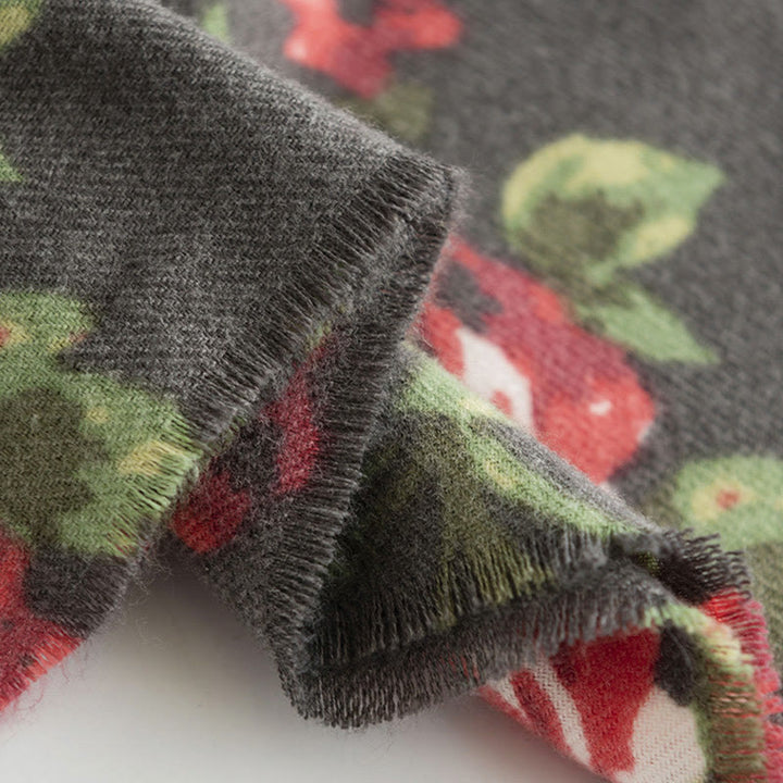 Écharpe enveloppante confortable pour l'automne et l'hiver Buddha Stones et fleurs de roses tibétaines  - image 20